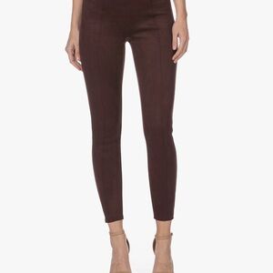 SPANX Faux Suede Shaping Legging in Deep Maroon | Cropped, Purple | Small‎